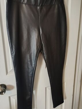 Black Faux Leather (Pleather) Leggings